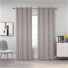 Miracle Home. Tende moderne ed eleganti in 2 pezzi (un pezzo incluso) per soggiorno e camera da letto con occhielli. Madreselva. 300cm (anche) x 260cm (alto). Grigio