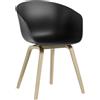 Hay - Poltrona About a chair - Nero - Polipropilene riciclato - Designer Hee Welling