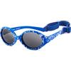 Kiddus Occhiali da Sole Polarizzati per neonato, bebè, bambino, bambina. Da 0 mesi. UV400 100% protezione UVA e UVB. Fascia removibile. Animali Blu