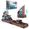 Bluefin Fitness Blade Aqua W-1, Vogatore ad Acqua, Frassino Americano Sostenibile al 100%, Vogatore Pieghevole per Casa, Display LCD, Applicazione Kinomap Inclusa, nero/marrone.