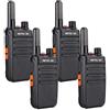 Retevis RB635 Walkie-Talki, PMR446 Walkie Talkie con LED Torcia, VOX, USB C, Portatile Ricetrasmittenti Professionali Mini per Ristorante, Attività a Dettaglio (Nero, 4 Pezzi)