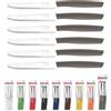 Dc Casa Set Coltelli da Tavola Punta Tonda 6 Pezzi - Coltelli da Tavola in Acciaio Inox, Perfetti per Ogni Occasione (Tortora)