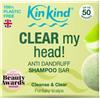 KinKind Shampoo Bar - CLEAR My Head! Shampoo Bar Antiforfora per cuoio capelluto squamoso | 50 g (confezione da 1) Forfora