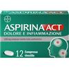 Aspirina ACT Dolore e Infiammazione Trattamento per Febbre e Dolore, 12 Compresse