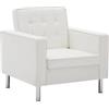 vidaXL Poltrona con Rivestimento in Similpelle 75x70x75 cm Bianco Sofà Divano