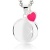 MAMIJUX Chiama Angeli Cuore Fucsia Mamma Idea Regalo Gravidanza Collana Donna Richiamo degli Angeli Catenina Acciaio