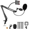 ITEK Supporto Regolabile da tavolo per Microfono e Smartphone con Filtro Antipop, Ragno, Clips - ITAMDM3858