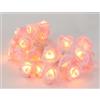 Flair Flower Catena di Rose a LED con 20 Fiori, in plastica, Rosa, 250 x 4 x 4 cm