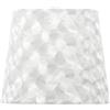 Zarivy Paralume Fatima, elegante pinza da 15 x 8 x 12 cm, realizzata in tessuto bianco madreperla. Ideale per illuminare i tuoi spazi con un tocco classico e sofisticato. Perfetto per qualsiasi