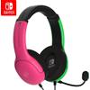 PDP Gaming LVL40 Stereo cuffie with Mic per Nintendo Switch - PC, iPad, Mac, Laptop Compatible - Noise Cancelling Microphone, Lightweight, Soft Compert On Ear Headphones - Pink/verde