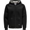 Only & Sons Onsbobbey Scuba Full Zip Hoodie Sweater Felpa Zip Capp Nera Uomo