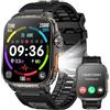 TAOLOON Smartwatch Uomo Digitale Orologio Bluetooth: 1.91 Torcia Smart Watch Con Effettua/Risposta Chiamate 100+ Sportive Waterproof Watch Con Contapassi Calorie Sonno Misura Fitness Tracker Per Android IOS