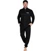 AUSTRALIAN Tuta Homewear Uomo in 100% Poliestere Vari Modelli E Colori, Tuta Completa Maschile (IT, Testo, XXL, Regular, Regular, AUF542-Nero)