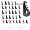 Wenxiaw 45 ganci a vite Q Hanger, ganci a vite, ganci per luci natalizie, piccoli ganci in acciaio inox, con vite a croce, per garage, Capodanno, feste, catene luminose per esterni