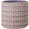 Nordring Vaso Cross - per Fiori da Interno e Piante da Interno, Piante grasse, Cactus, Orchidee M (12,5 cm ø), Malva, Ceramica Gres