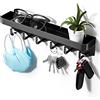 Newaner Portachiavi da parete con 6 ganci, piccolo appendichiavi da muro senza perforazione, ganci per appendi chiavi e posta all'ingresso, gli utensili da cucina