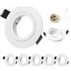 GeyouLux Faretti LED da incasso 230V cornice con presa GU10 per MR16/GU10 Faretti LED Soffitto in Alluminio Bianco Foro da 68mm Faretti da incasso per cartongesso cucina, Rotondo, Set di 6