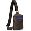 Contacts Marsupio unisex da uomo con scomparti per carte di credito e tasche con cerniera cintura regolabile a tracolla piccola borsa a tracolla per allenamento all'aperto escursionismo