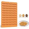 PTaizjjz Stampo in silicone natalizio, 100 cavità a forma di omino di pan di zenzero, mini stampo gommoso in silicone per dolci, biscotti, budini, gelatine, dolcetti per cani