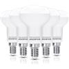 Aigostar Pacco da 5 Lampadina LED E14 7W, R50 Lampadine, Luce Calda 3000K 610Lumen, Angolo a Fascio 170°, Non Dimmerabile
