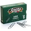 leone-dell'era Fermagli Leone in filo zincato ritrafilato N. 6 1,2x58 mm rotondi zinco brillante scatola da 100 pz. - FZ6