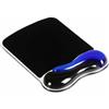 KENSINGTON Tappetino mouse con poggiapolsi a onda Duo Gel, nero/blu, 62401
