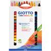 giotto Pastelli a cera Giotto Bicolor in conf. da 12 colori assortiti F291300