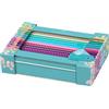 Faber-Castell - Set 20 Matite Colorate Sparkle, 1 Temperamatite Sleeve, Mini, scatola di latta