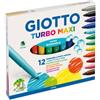 giotto Pennarelli GIOTTO Turbo Maxi punta grossa 5 mm assortiti astuccio da 12 - 454000