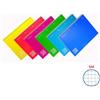 one color Quaderno spiralato Maxi One Color PPL Forato 80 Gr A4 80+1 ff quadretti 5 m - colori assortiti - 2935