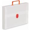 dispaco Valigetta portadocumenti DISPACO a una chiusura polionda cannettato bianco trasparente 27x38 cm dorso 5 cm - EURO5T