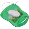 Q-Connect Tappetino per mouse Q-Connect con poggiapolsi in gel 22x26x2,8 cm verde trasparente - KF20086