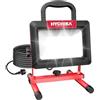 HYCHIKA BETTER TOOLS FOR BETTER LIFE HYCHIKA Faretto LED da Cantiere 100W, Faro LED Portatile 12000LM 6500K 2 Luminosità Regolabile, IP65 Impermeabile Cavo 2M, Rotazione 360°con Staffa Pieghevole, Faretto Lavoro per Esterno, Interno