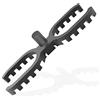 My Plast Ausführung geriffelt, distanziatori di alta qualità per terrazze, Nero, 7 mm (offen) 500 St