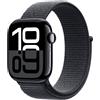 APPLE Watch Series 10 GPS 42mm in alluminio color Jet Black con cinturino Sport Loop inchiostro