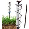 ZephyrHome Pluviometro da 17 cm, Impermeabile per Giardino,misuratore di pioggia17cm,pluviometro da Giardino,pluviometro Professionale,Staffa Metallica,pluviometro
