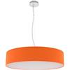 Olux ILLUMINAZIONE - Lampadario Soggiorno Moderno in Tessuto, Lampadario a Sospensione Ideale per Salotto e ogni stanza della Casa, Perfetto per Led, Made in Italy(Mod.Roary Slim-Arancio-60cm)