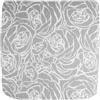 SaRani Cuscini per Sedia con Fascia Elastica e Imbottitura in Gommapiuma, Coprisedie in Cotone a Fantasia Rose (4, Grigio, 40x40 cm)