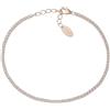 Amen Bracciale da donna Bracciale in argento 925 con zirconi bianchi di colore rosè, lunghezza pari a 17 + 3,5 cm; diamentro di 1 mm. La referenza è: BT1RB17