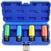 S&R Chiavi a Bussola x Cerchi in Lega per Avvitatore Impulsi Dadi 1/2 (12,5 mm). Bussole per chiave a impulsi avvitatore a impatto (Set 4 pz)