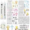 HOWAF 6 Foglie Candela Tatuaggio Comunione Decorazione, Candela Tatuaggi Comunione Regalo Pesce Tatuaggio Foglio per Candele Adesivo Acqua diapositiva Foglio con Detto, per Prima Comunione Battesimo