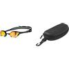 ARENA Cobra Ultra Swipe Mr Occhialini da Nuoto da Donna, Tecnologia Anti-Appannamento Swipe, Astuccio Nero con Rivestimento Morbido, Giallo Rame-Nero