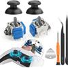 RongZy TMR - Confezione da 2 joystick elettromagnetici compatibili con controller Play Station 5 PS5, anti-drift, sensore analogico 3D, kit di riparazione per PS5 con 2 tappi per pollice, accessori di