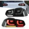 VLAND Motor VLAND Luci Posteriori LED per Golf 6 Golf MK6 TSI GTI GTD R 2008-2013 con indicatori sequenziali, 1 set (lato guidatore + passeggero), nero