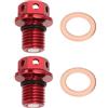 VGOL 2 bulloni magnetici per scarico dell'olio motore, M12 x 1,50 mm, adatti per CRF XR 50-160CC ATV Quad Dirt Pit Bike Monkey Z50 moto rosso