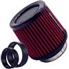 Journdream Filtro dell'aria universale car, filtro dell'aria di scambio per 76 mm, 89 mm, 101 mm, set di induzione con filtro dell'aria fredda ad alte prestazioni, lavabile e riutilizzabile (rosso)