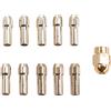 WNXGNHO 11 pinze in ottone per utensili rotanti, tra cui 0,5/0,8/1,0/1,2/1,5/1,8/2,0/2,4/3,2 mm