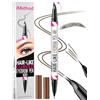 iMethod Penna per sopracciglia curve, matita per sopracciglia 2 in 1 a doppia estremità con punta curva e punta a pennello precisa, penna per microblading per sopracciglia naturali simili a capelli