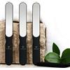 DYNESSE Set di 3 lime per unghie: lime per unghie grossolane, medie e sottili, non usa e getta, utilizzate in studi di pedicure, in acciaio inox con tecnologia di taglio laser