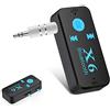 tonguk Ricevitore Bluetooth, adattatore Bluetooth ricevitore audio Bluetooth 4.1, supporto TF Card Chiamata a mani libere Lettore musicale Telefono Auto AUX In/Stereo audio da 3,5 mm